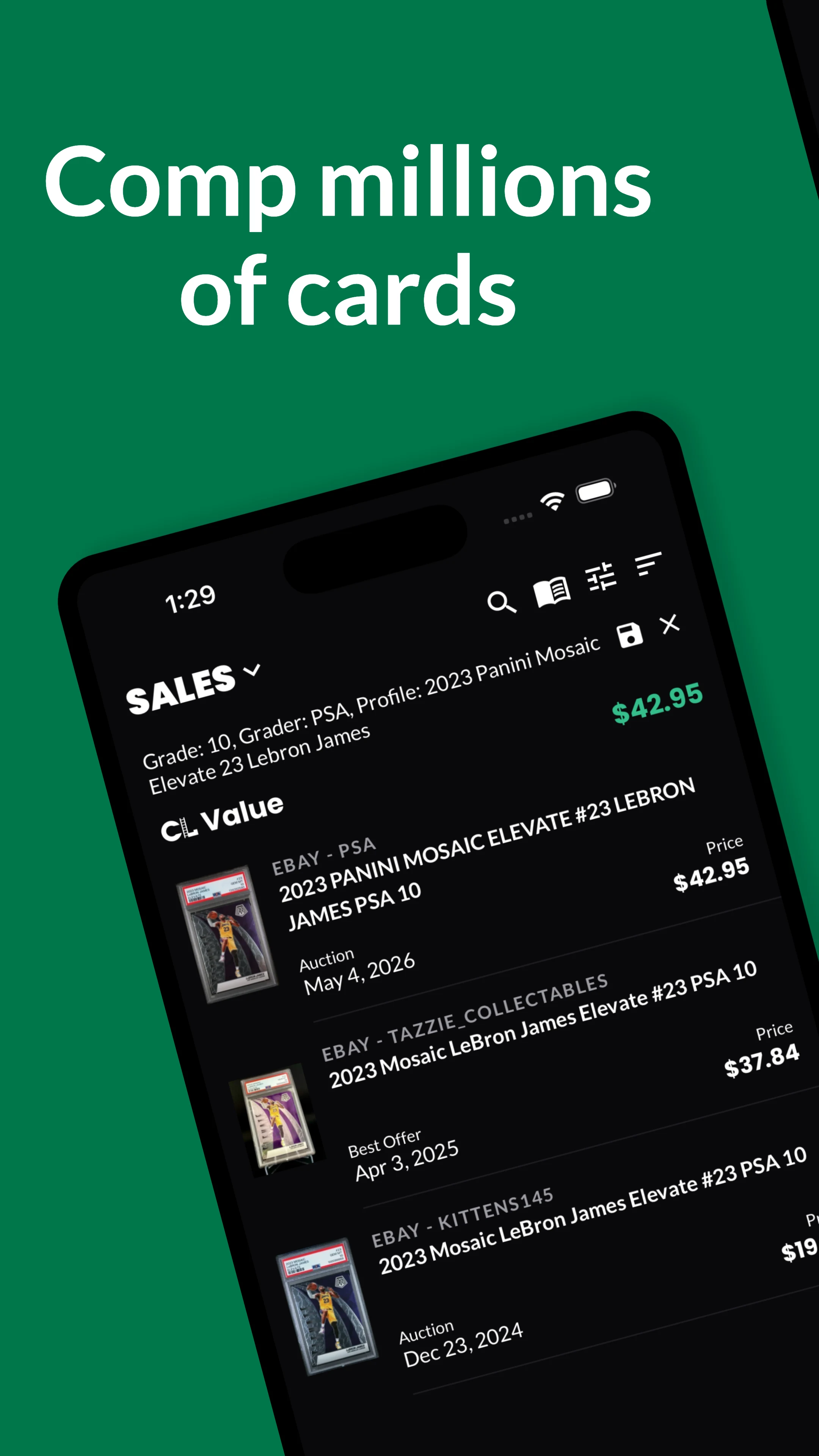 Card Ladder screenshot