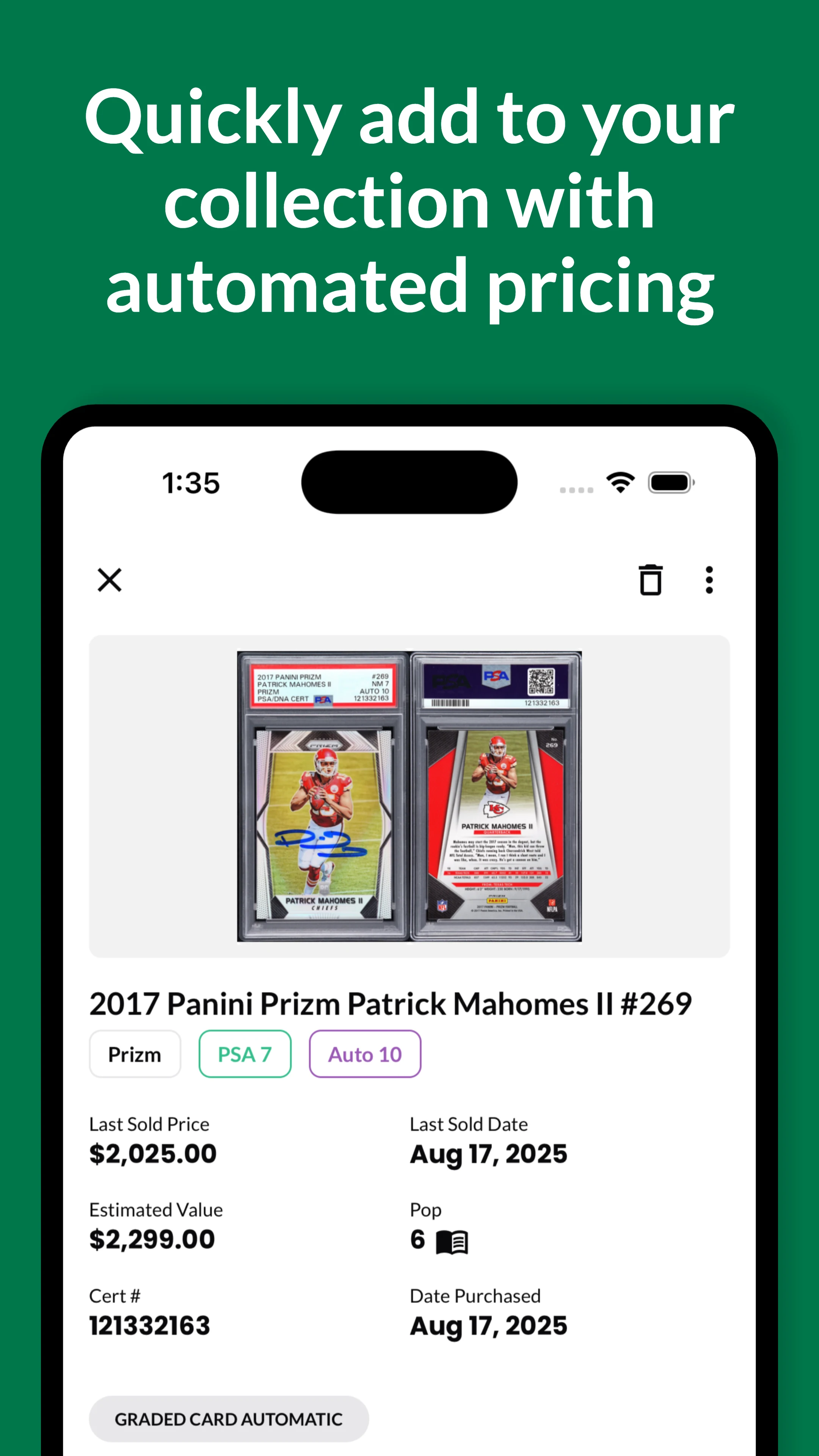 Card Ladder screenshot